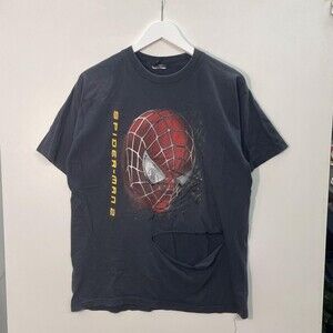 Marvel Men's Black and Grey T-shirt